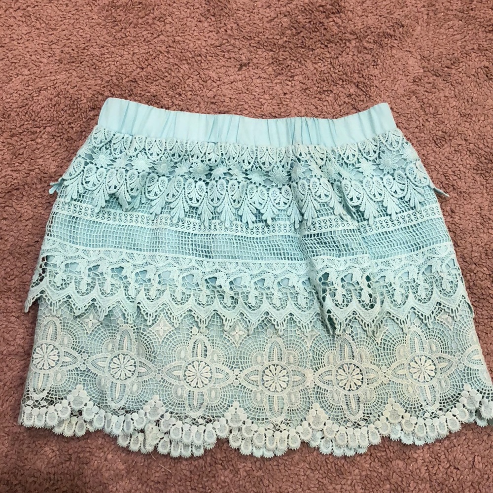 English Rose blue mini skirt size Medium
